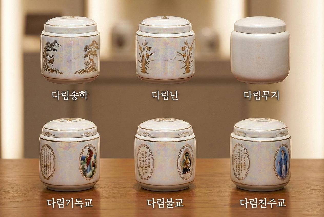실내용 진공 유골함 디자인 6종